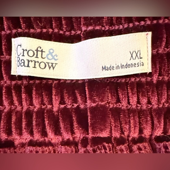 Croft & Barrow A-Line Velvet Skirt in Rich Burgundy XXL - Picture 3 of 6